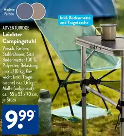 Aldi Süd ADVENTURIDGE Leichter Campingstuhl Angebot