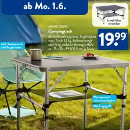Aldi Süd ADVENTURIDGE Campingtisch Angebot