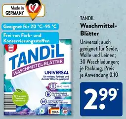 Aldi Süd TANDIL Waschmittel Blätter Angebot