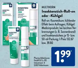 Aldi Süd MULTINORM Insektenstich-Roll-on oder Kühlgel Angebot