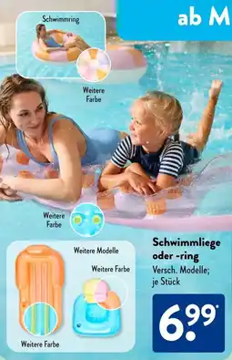 Aldi Süd Schwimmliege oder -ring Angebot