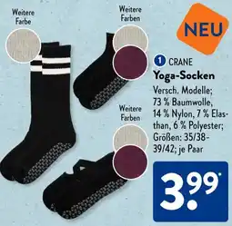 Aldi Süd CRANE Yoga-Socken Angebot