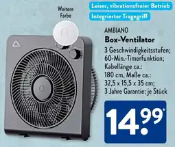 Aldi Süd AMBIANO Box-Ventilator Angebot