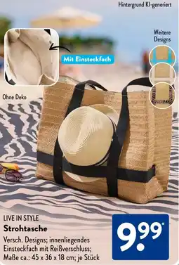 Aldi Süd LIVE IN STYLE Strohtasche Angebot
