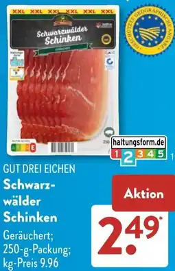 Aldi Süd GUT DREI EICHEN Schwarzwälder Schinken Angebot