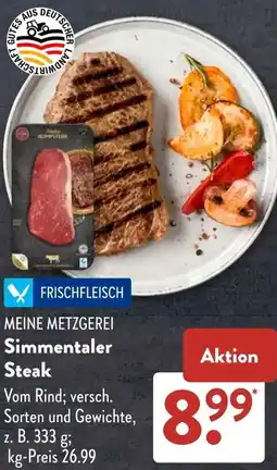 Aldi Süd MEINE METZGEREI Simmentaler Steak Angebot