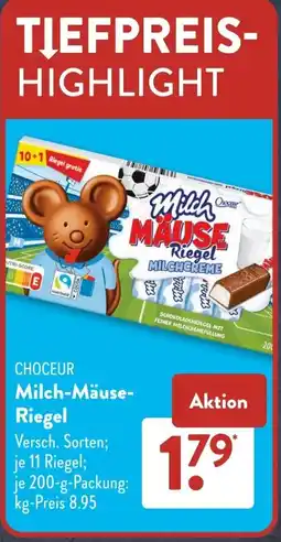 Aldi Süd CHOCEUR Milch-Mäuse Riegel Angebot