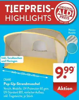 Aldi Süd CRANE Pop-Up-Strandmuschel Angebot