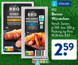 Aldi Süd BBQ Berner Würstchen Angebot