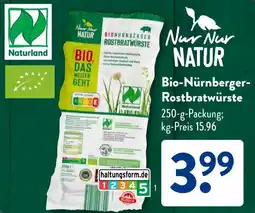 Aldi Süd Nur Nur Natur Bio-Nürnberger Rostbratwürste Angebot