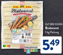 Aldi Süd GUT DREI EICHEN Bratwurst Angebot
