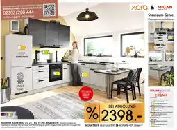 Zurbrüggen Moderne Küche Xora XO 21 / XO 10 mit Ansatztisch Angebot