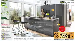 Zurbrüggen Grifflos in Graphit - Küche Nolte Nova Lack Angebot