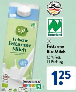 Aldi Süd Bio Fettarme Bio-Milch Angebot
