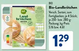 Aldi Süd Bio-Landbrötchen Angebot