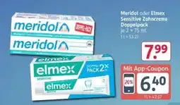 Rossmann Meridol oder Elmex Sensitive Zahncreme Doppelpack Angebot