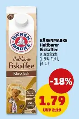 PENNY Bärenmarke Haltbarer Eiskaffee Angebot