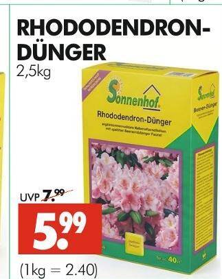 Sonnenhof rhododendron-dnger Angebot bei Wreesmann