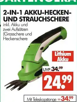 Wreesmann 2-in-1 akku-hecken- und strauchschere Angebot