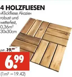 Wreesmann Holzfliesen klickfliese akazie Angebot