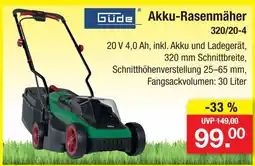 Zimmermann Güde akku-rasenmäher 320/20-4 Angebot