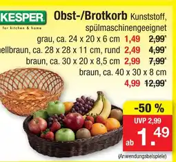 Zimmermann Kesper obst-/brotkorb grau Angebot