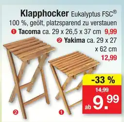 Zimmermann Klapphocker tacoma Angebot