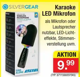 Zimmermann Silvergear karaoke led mikrofon Angebot
