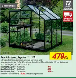 toom Baumarkt Gewächshaus popular Angebot