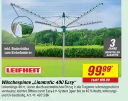 toom Baumarkt Leifheit wäschespinne linomatic 400 easy Angebot