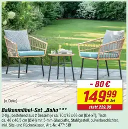 toom Baumarkt Balkonmöbel-set boho Angebot