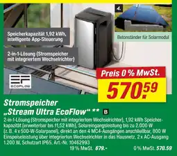 toom Baumarkt Ecoflow stromspeicher stream ultra ecoflow Angebot