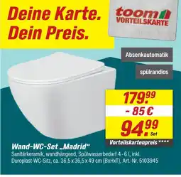 toom Baumarkt Wand-wc-set madrid Angebot