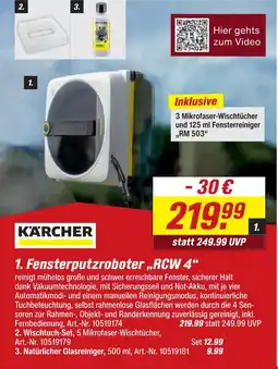 toom Baumarkt Kärcher fensterputzroboter rcw 4 Angebot