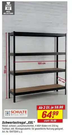 toom Baumarkt Schulte regalwelt schwerlastregal xxl Angebot