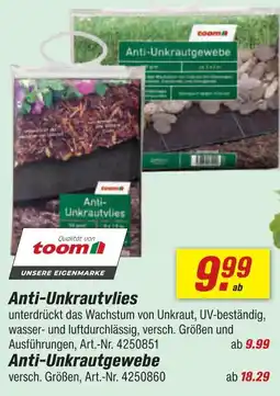 toom Baumarkt Toom anti-unkrautvlies Angebot