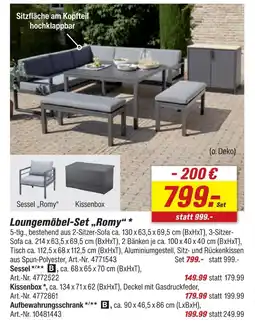 toom Baumarkt Loungemöbel-set romy Angebot