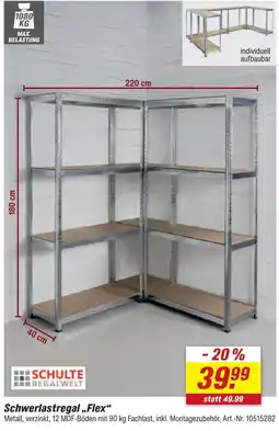 toom Baumarkt Schulte regalwelt schwerlastregal flex Angebot
