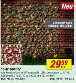toom Baumarkt Solar-spalier Angebot