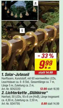 toom Baumarkt Solar-juteseil Angebot