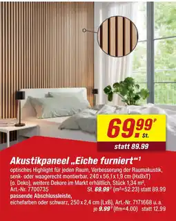 toom Baumarkt Akustikpaneel eiche furniert Angebot