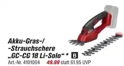 toom Baumarkt Einhell akku-gras-/strauchschere gc-cg 18 li-solo Angebot