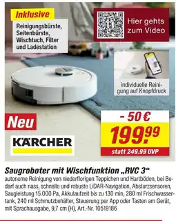 toom Baumarkt Kärcher saugroboter mit wischfunktion rvc 3 Angebot