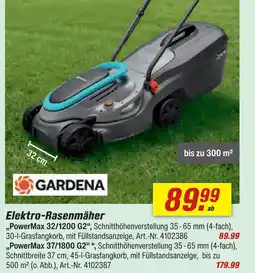 toom Baumarkt Gardena elektro-rasenmäher powermax 32/1200 g2 Angebot