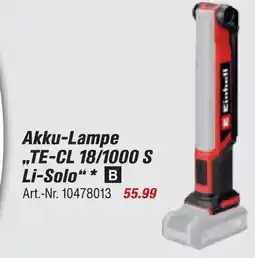 toom Baumarkt Einhell akku-lampe te-cl 18/1000 s li-solo Angebot