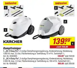 toom Baumarkt Kärcher dampfreiniger sc 3 easy fix Angebot