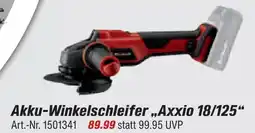 toom Baumarkt Akku-winkelschleifer axxio 18/125 Angebot