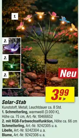 toom Baumarkt Solar-stab schmetterling warmweiß Angebot