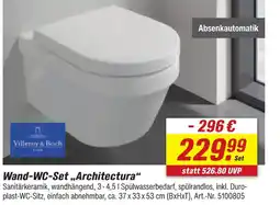 toom Baumarkt Villeroy & boch wand-wc-set 'architectura' Angebot
