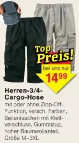 Jawoll Herren-3/4 Cargo-Hose Angebot